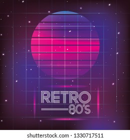 80s retro style word