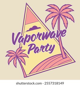 80s Retro Synthwave Party T-Shirt Design