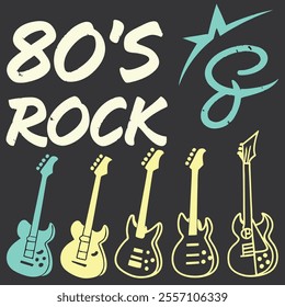 80s Rock Band T-Shirt Design