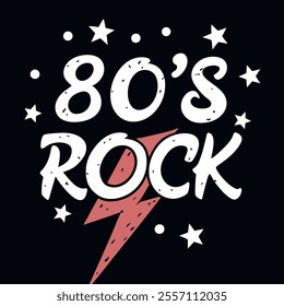 80s Rock Retro Vintage T-Shirt Design