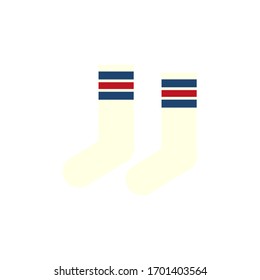 80s socks on white background vector