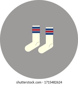 80s socks on white background vector