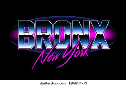 80's style New York ( Bronx )print design