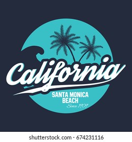 Los Angeles Surf Typography Tshirt Graphics Stock Vector (Royalty Free ...