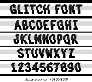 80s style VHS glitch font for your decoration