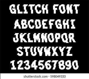 80s style VHS glitch font for your decoration