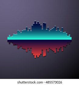 80s Styled Sound Wave 1980 Chrome Stock Vector (Royalty Free) 485573026 ...