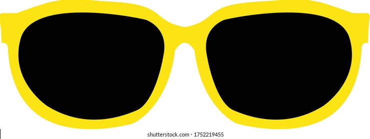 80s Summer On White Background. Sunglasses Sign. Sunglasses Summer Symbol. 