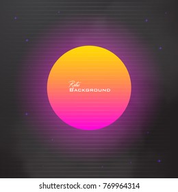 80s Sun Retro Eighties Background