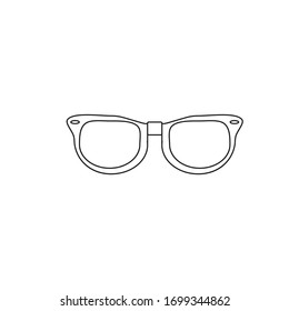 Lentes de sol de los años 80 en el vector de fondo blanco