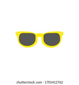 80s Sunglasses On White Background Vector