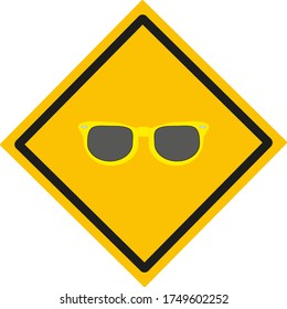 Sonnenbrille der 80er Jahre auf weißem Hintergrund, Vektorgrafik
