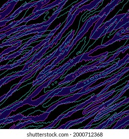 80s texture. Neon Animal print. Vector seamless pattern