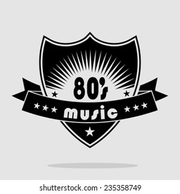 80s Vector Vintage Art Background 