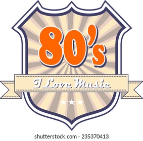  80s   Vector Vintage Art Background 
