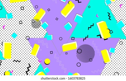 80s Violet Wallpaper. Child Composition. Artistic Mustard Illustration. Stripes Template. Kinder Cyan Poster. Yellow Summer Drawing. Vintage Azure Artwork.