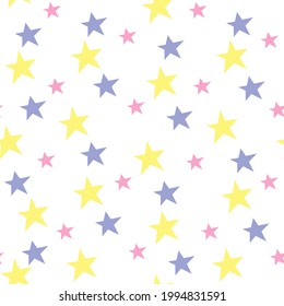 80s-90s style shining stars seamless pattern. Music lover design for clothes, room decor, paper, cover, fabrics and more