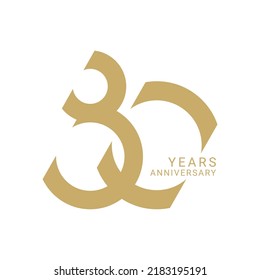 80th, 80 Years Anniversary Logo, Golden Color, Vector Template Design element for birthday, invitation, wedding, jubilee and greeting card illustration.