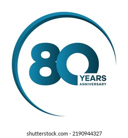 80th anniversary celebration logotype. Anniversary celebration template design, Vector illustrations.
