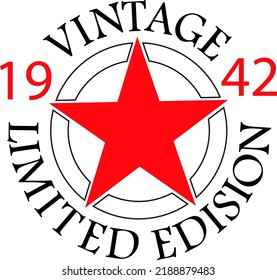 80th Birthday, Vintage 1942 limited edision vector svg