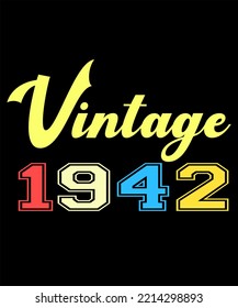 80th Birthday Vintage Legends Born In August 1942 80 Years Old Retro Birthday Ideas