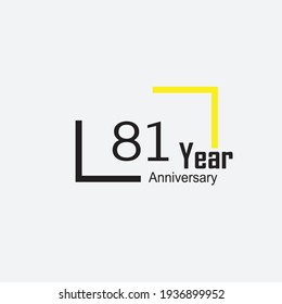81 anniversary logotype style with handwriting golden color for celebration event, wedding, greeting card, and invitation