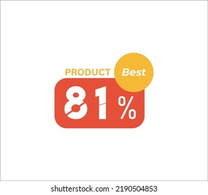 81% Best Product banner tag product label vector art illustration Isolated on White Background