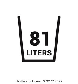 81 litros de Vector Icon líquido de Vector de medida de fondo blanco