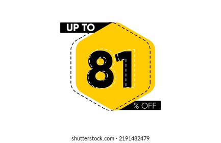 81 percent discount vector illustration, 81 percent off sale vector, 81 percent off abstract