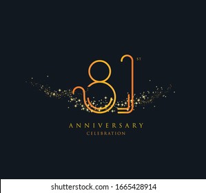 81 st anniversary celebration design template Vector.