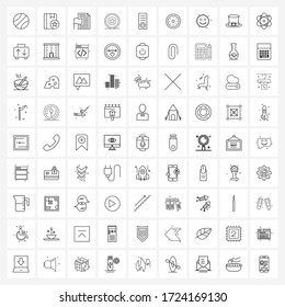 81 Iconos universales Pixel Símbolos Perfectos de frutas; hardware; bandera; cpu; ilustración de Vector Brillante