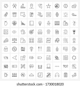 81 universelle Symbole für Web- und Mobilfunk-Aufrufe; Telefon; Sport; Richtung; Position Vector Illustration