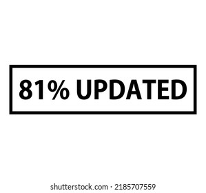 81% Updated Icon Label and Sign.perfect font and black color isolated white color background for stamp and other
