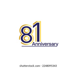 81 year anniversary celebration logotype