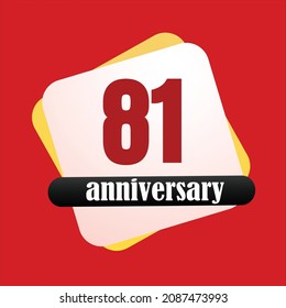 81 year anniversary celebration, vector design for celebrations, invitation cards and greeting cards