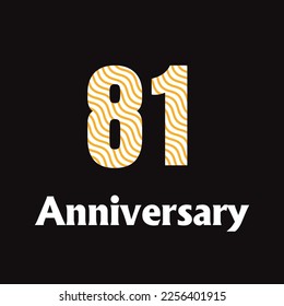 81 year anniversary celebration, vector design for celebrations, invitation cards and greeting cards