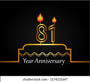 81 year anniversary design template
