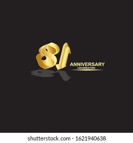 81 Year Anniversary Vector Template Design Illustration