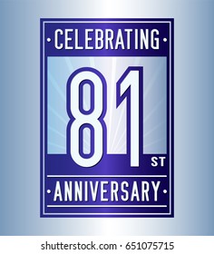 81 years anniversary design template. Vector and illustration