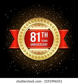 81th anniversary design template. vector template illustration