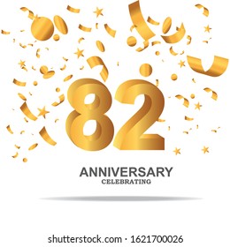 82 anniversary celebration vector concept template design