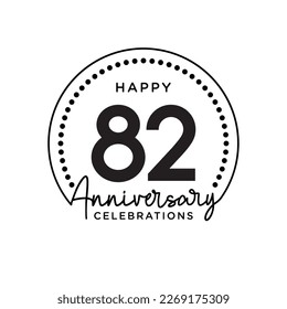 82 Konzept, einfarbig, Design für Veranstaltung, Einladungskarte, Grußkarte, Banner, Poster, Flyer, Buchumschlag und Druck. Vektorgrafik-EPS10