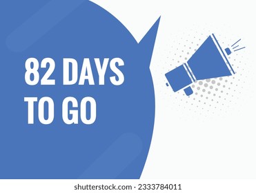 82 days to go countdown template. 82 day Countdown left days banner design