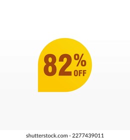 82 discount, Sales Vector badges for Labels, , Stickers, Banners, Tags, Web Stickers, New offer. Discount origami sign banner 