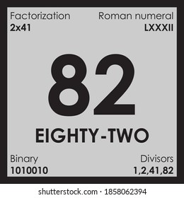 82 eighty-two number Digit details unit