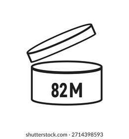 82 M SIGN ilustração vetorial, símbolo de embalagem Período de expiração em meses, expiração