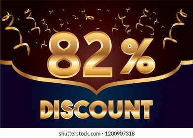 82% off discount promotion sale,  sale promo marketing.