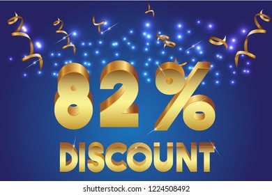82% off discount promotion sale,  sale promo marketing.