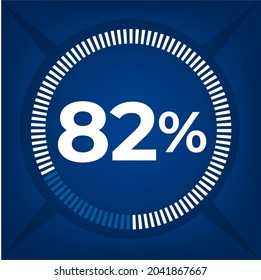 82 % zählen auf dunkelblauem Hintergrund