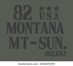 82  USA Montana Mt-Sun city slogan with  editable girls tee shirt hoodie vector